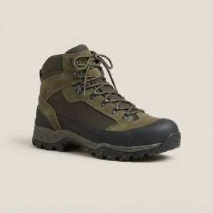 Bota de trekking Aldarri Anboto Wide, color verde oliva, vista lateral
