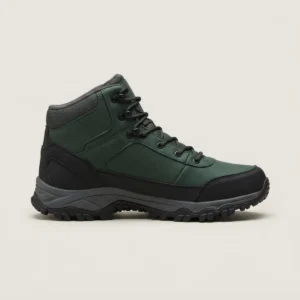 Bota de trekking vegana Aldarri Lurra, color verde bosque, vista lateral