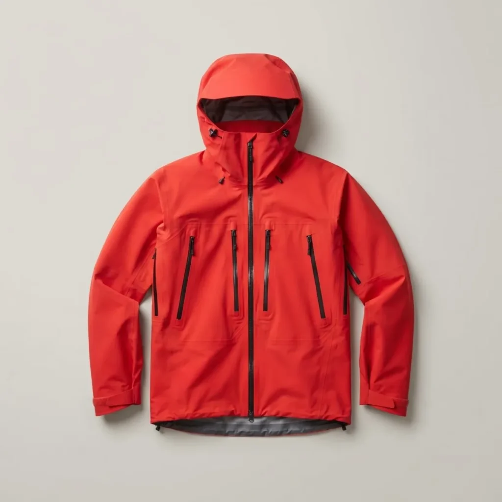 Chaqueta impermeable Kelpa Storm 3L hombre, color rojo señal, vista frontal