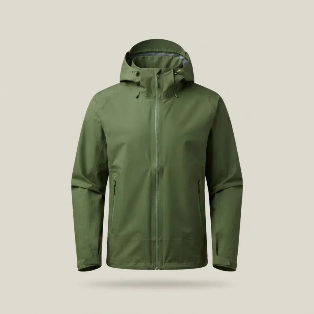 Chaqueta impermeable Kelpa Breeze 2.5L, color verde musgo, vista frontal