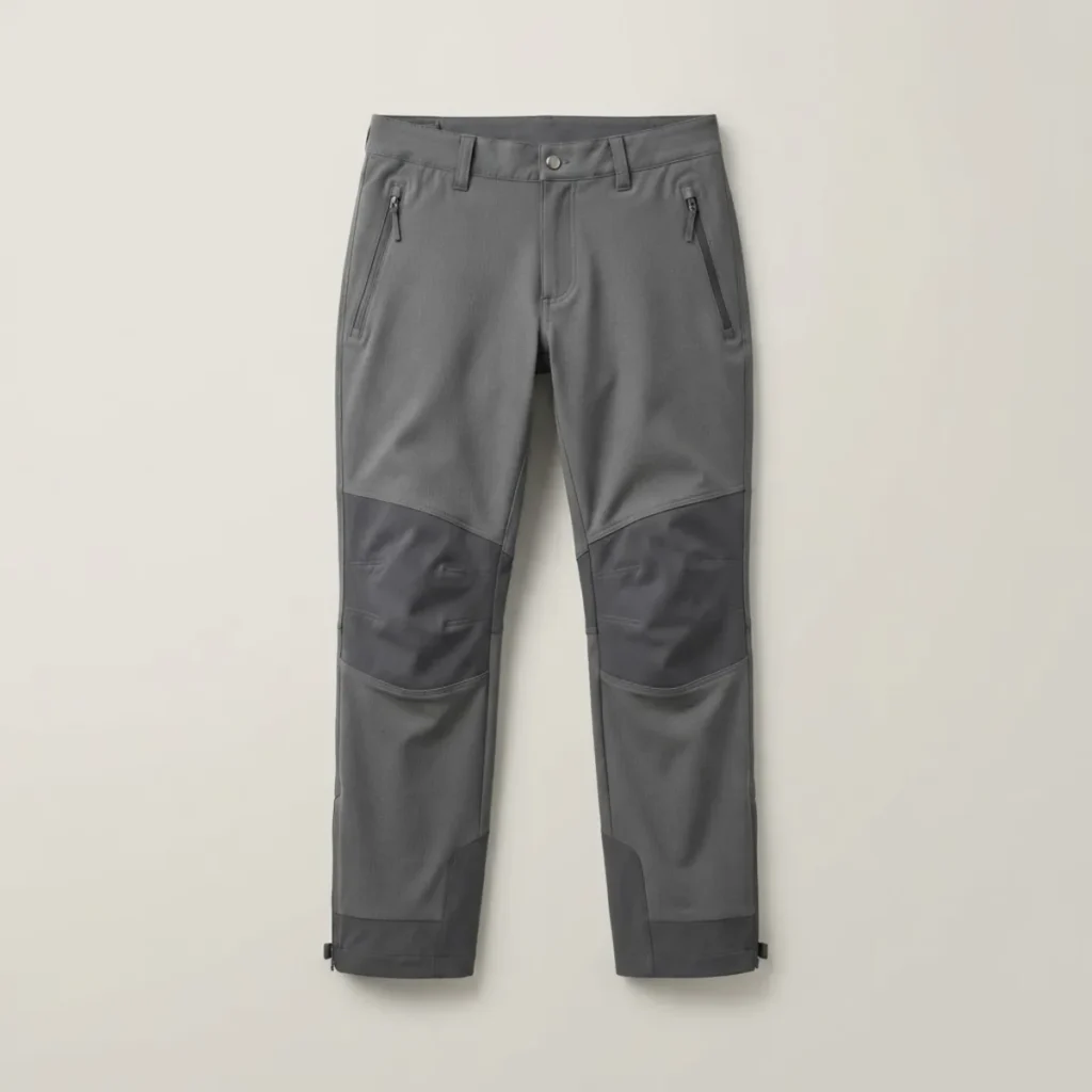 Pantalón de trekking Kelpa Trek Pro hombre, color gris grafito, extendido en plano