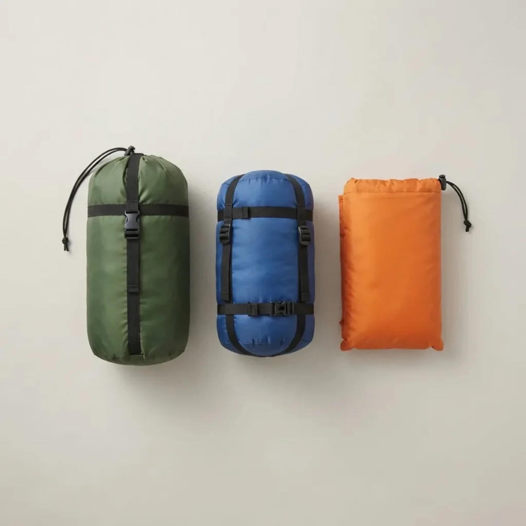 Kit vivac ligero, los tres artículos del kit juntos: tienda, saco y esterilla