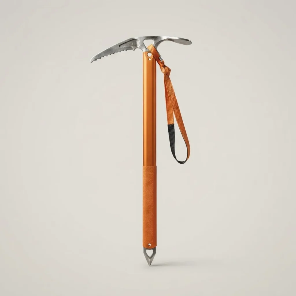 Piolet Zirkon Bidea, con mango de aluminio y dragonera
