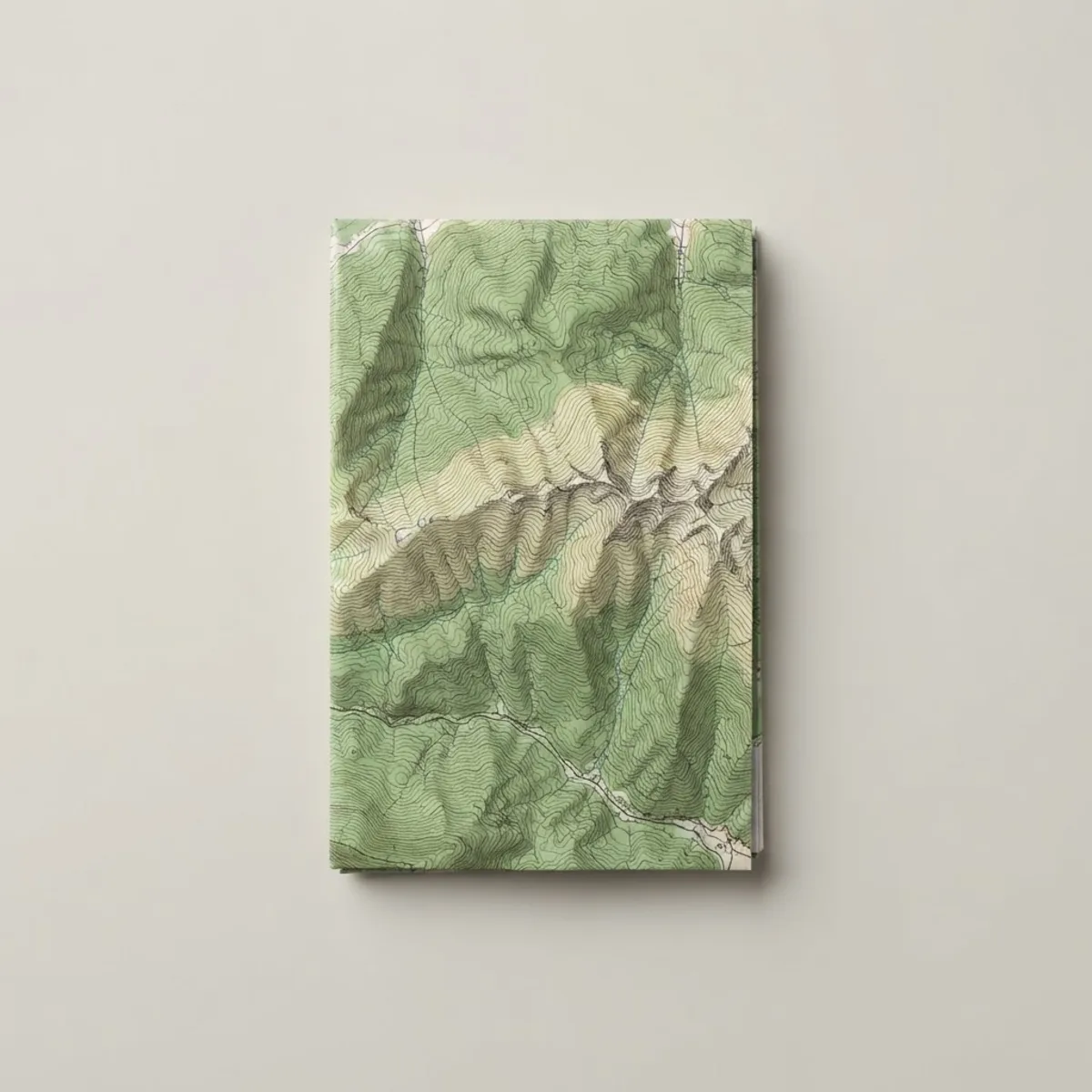 Mapa Gorbeia 1:25.000, mapa plegado con curvas de nivel en la portada