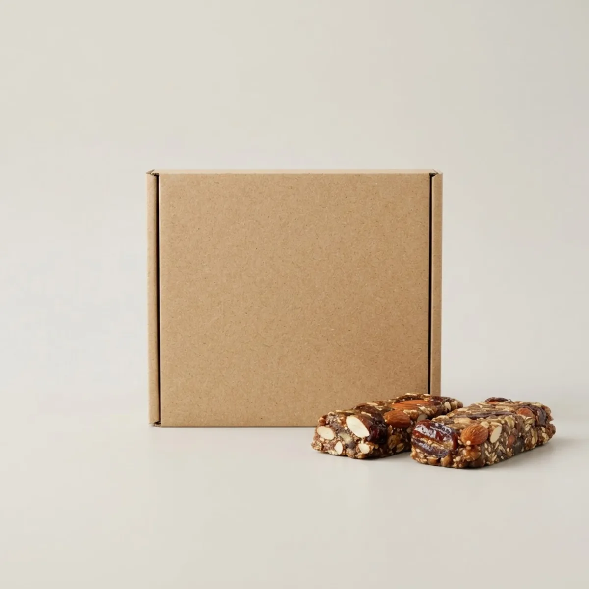 Barritas energéticas Haitzarte Mendi (caja de 12), caja con dos barritas fuera